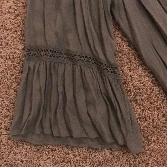 BoHo bell sleeve off the shoulder tunic dress - Picture 4 of 6